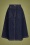 Queen Kerosin 50s Workwear Swing Skirt in Dark Blue Wash