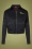 Queen Kerosin - 50s Gasoline Racers 55 Padded Gabardine Jacket in Black 2