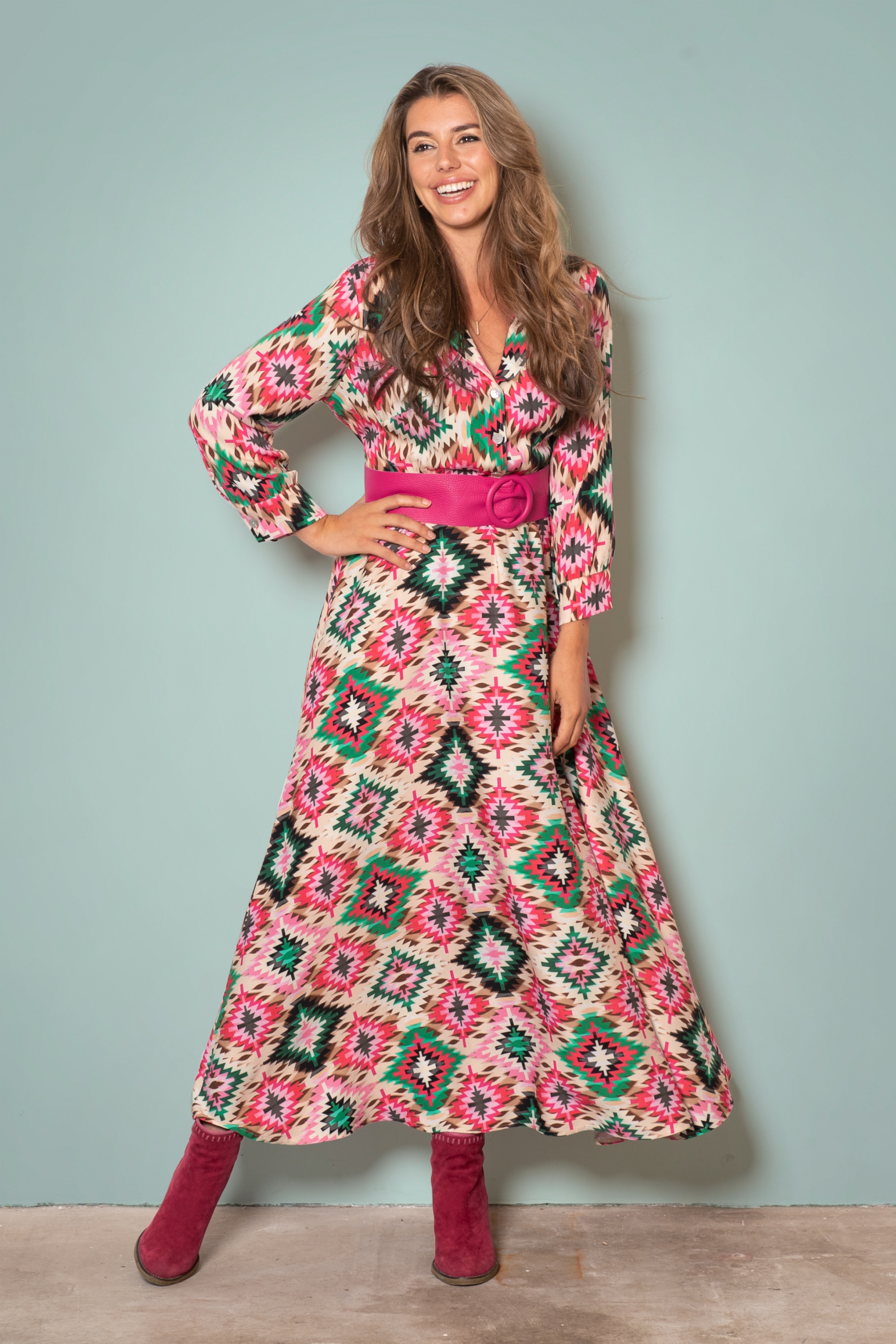 20to - Aztekisches Kleid in Beige