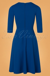 Vintage Chic for Topvintage - 50s Vicky Swing Dress in Royal Blue 4