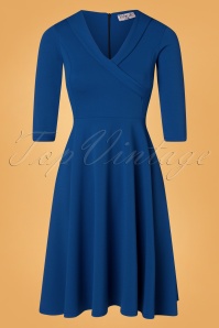 Vintage Chic for Topvintage - Vicky Swing Dress Années 50 en Bleu Roi