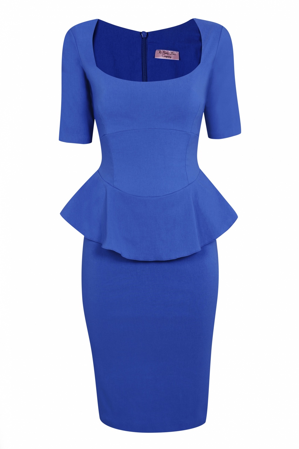 Royal Blue Chelsea Peplum Pencil dress