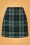 Mademoiselle YeYe 43541 Mini Skirt Tartan Black Teal 220923 605W