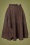 Timeless 40s Sophie Wool Check Skirt in Brown