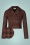 Timeless 40s Dark Check Cropped Jacket in Copper and Black