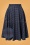 40s Sophie Wool Check Skirt in Blue