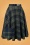 40s Sophie Wool Check Skirt in Green and Navy