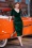 Marilyn Velvet Pencil Dress Années 50 en Vert