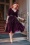50s Marilyn Velvet Swing Dress in Bordeaux