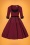 Glamour Bunny - Nicky Swing Dress Années 50 en Bordeaux 5