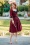 Glamour Bunny - Nicky Swing Dress Années 50 en Bordeaux