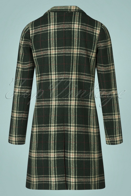 Timeless - 60s Davia Coat in Checkered Green 2