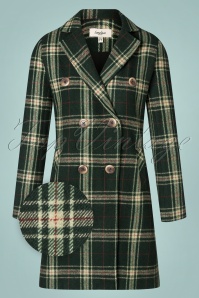 Timeless - 60s Davia Coat in Checkered Green