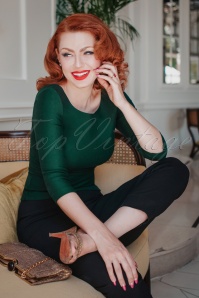 Glamour Bunny - 50s Joy Top in Pine Green 7