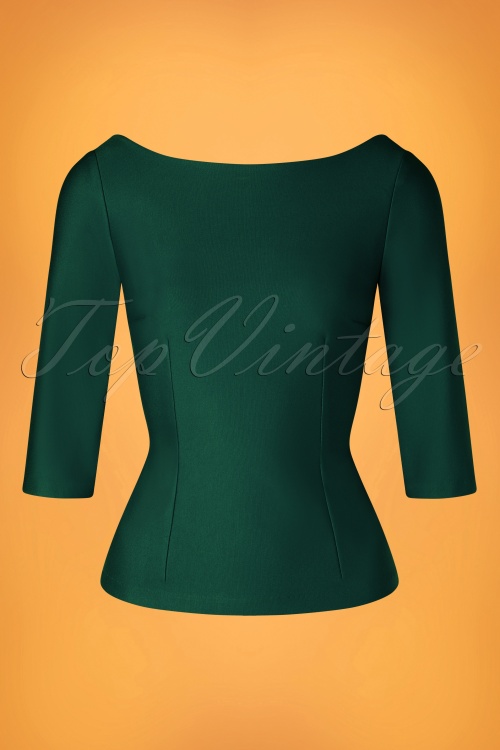 Glamour Bunny - 50s Joy Top in Pine Green 3