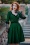 50s Vivienne Swing Dress in Hunter Green