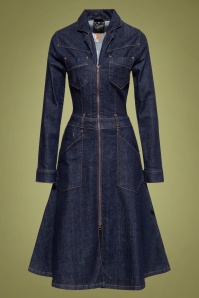 50s Zhara Swing Dress in Claret TopVintage Damen Kleidung Kleider Retrokleider 
