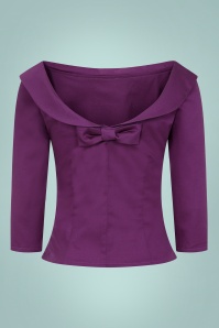 Collectif Clothing - Cordelia Top in Pflaume 3