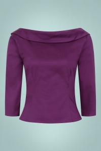 Collectif Clothing - Cordelia Top in Pflaume 2