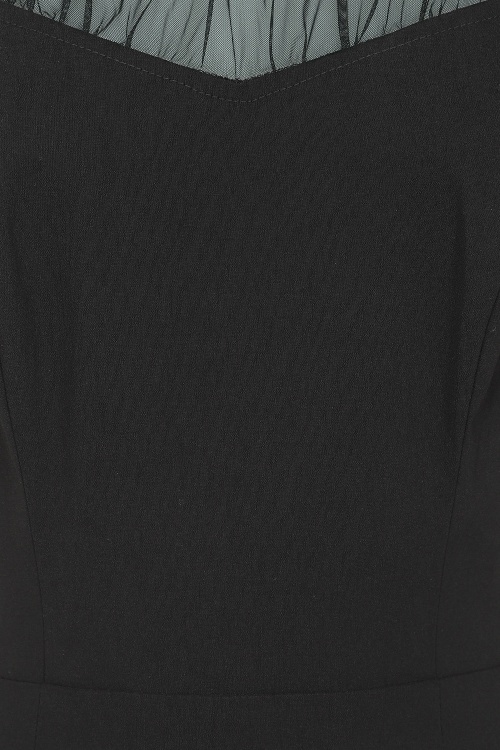 Collectif Clothing - Alina Pencil Dress Années 50 en Noir 5