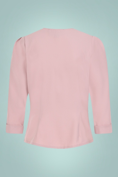 Collectif Clothing - Andra effen blouse in roze 3