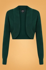 Collectif Clothing - 50s Jean Knitted Bolero in Green 2