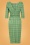 Collectif 44482 Adeline Leaf Check Pencil Dress Green 20220927 021