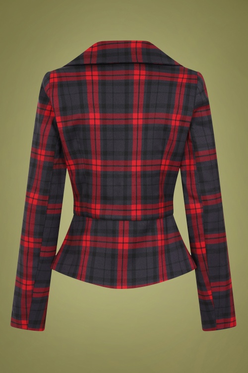 Collectif Clothing - Halle Smoky Check Anzugsjacke in Anthrazit 3