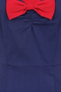Collectif Clothing - Margret pencil jurk in marineblauw 4