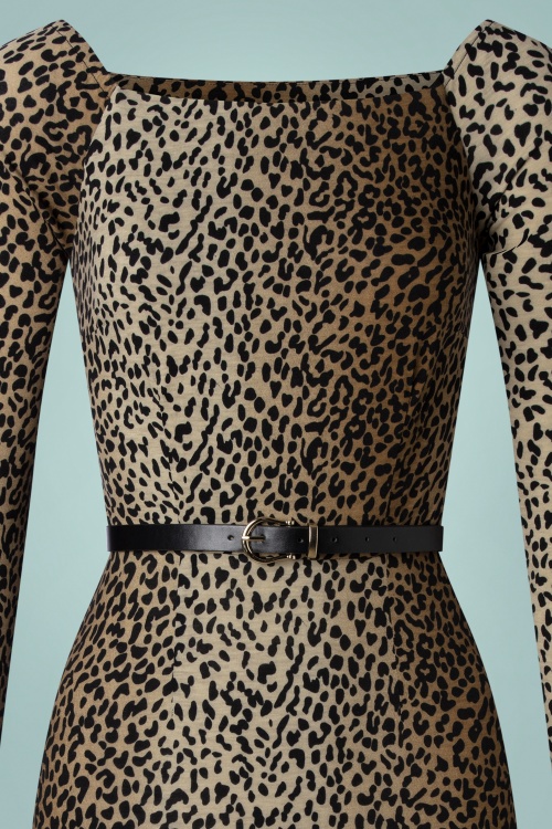 Collectif Clothing - Meg pencil jurk in leopard 3