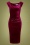50s Lynn Velvet Pencil Dress in Claret