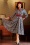Miss Candyfloss 50s Karin Abalone Sophisticated Swing Dress in Check Grey