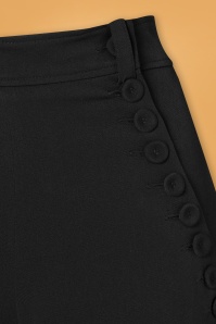 Miss Candyfloss - Exclusief TopVintage ~ Nicolette Lee stretch broek met wijde pijpen in zwart 3