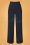 Miss Candyfloss 50s Nicolette Lee Wide Leg Stretch Pants in Navy