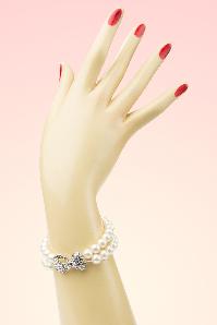 Collectif Clothing - Sweet Bow Double Pearl Bracelet Années 30  3
