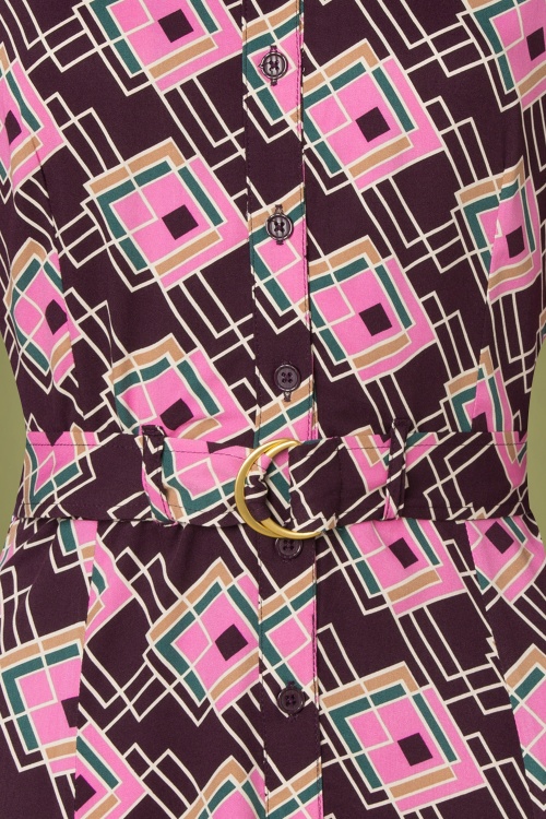 4FunkyFlavours - Nunk Geometrisches Maxi Kleid in Multi 4