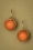 Boucles d'Oreille Plaquées Or Dot Années 60 en Orange d'Automne