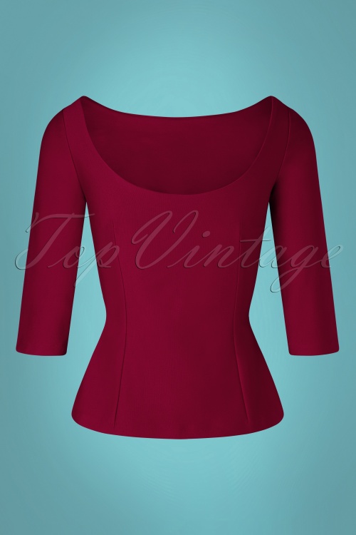 Glamour Bunny - 50s Joy Top in Vibrant Red 6