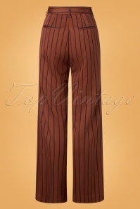 King Louie - 60s Marcie Cubano Stripe Pants in Patina Brown 4