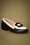 Banned Retro - Evening Primrose Loafers Années 60 en Noir et Blanc