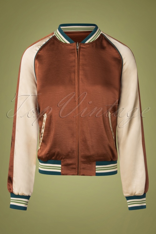 King Louie - Reversible Pernille Bomber Jacket in patina bruin 4