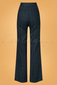 King Louie - 60s Sally Ricco Check Pants in Blue 3