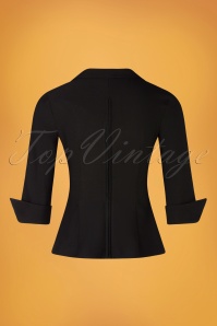 Glamour Bunny Business Babe - Dianne blouse in stijlvol zwart 6