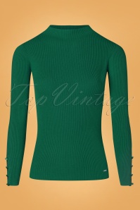 Md'M - 60s Clover Top in Pool Green