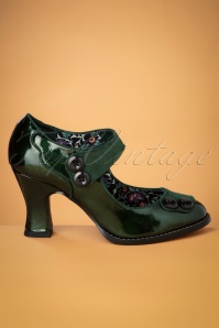 Ruby Shoo - 50s Penny Pumps in Forest Green 3