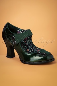 Ruby Shoo - 50s Penny Pumps in Forest Green
