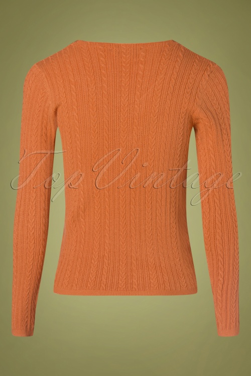 Md'M - Sela Sweater Années 70 en Orange 2