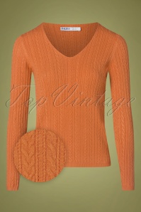 Md'M - Sela Sweater Années 70 en Orange