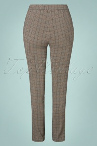 Md'M - 60s Tiny Check Trousers in Brown 2