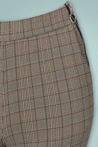 Md'M - 60s Tiny Check Trousers in Brown 3